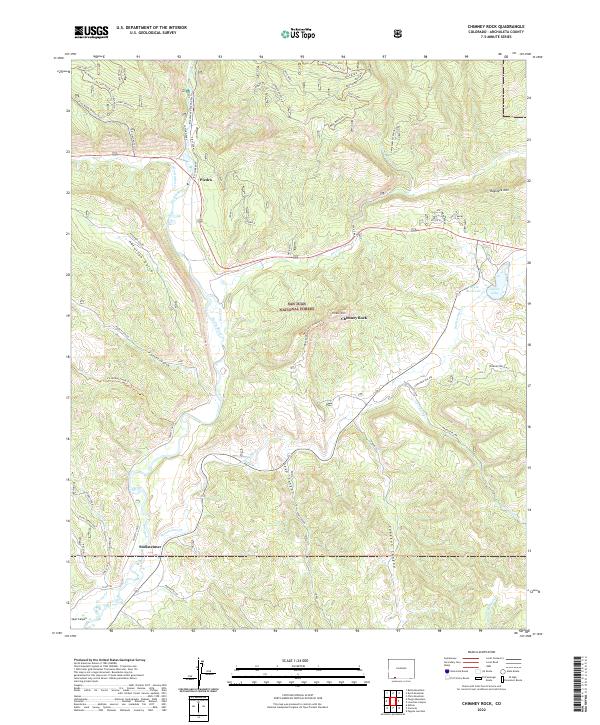 Chimney Rock topographic map thumbnail