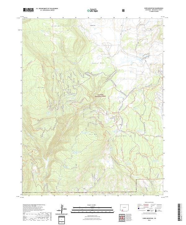 Chris Mountain topographic map thumbnail