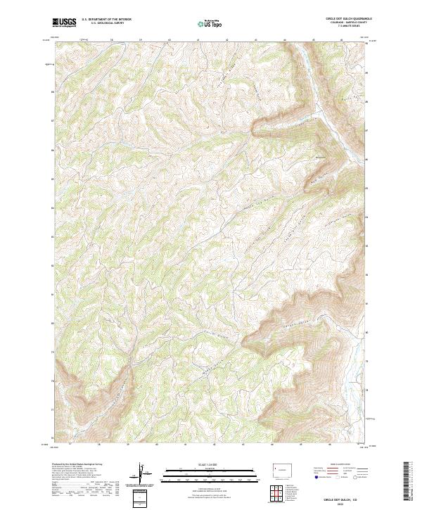 Circle Dot Gulch topographic map thumbnail