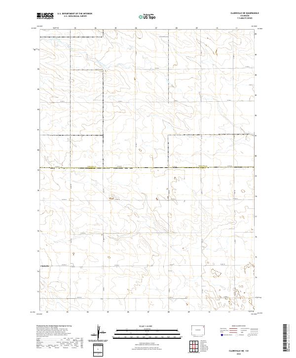 Clarkville NE topographic map thumbnail