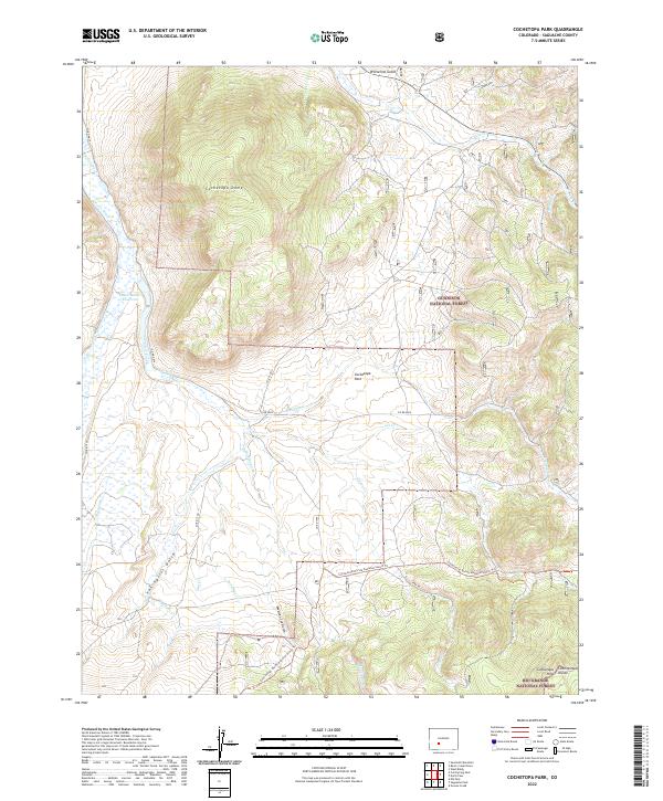 Cochetopa Park topographic map thumbnail