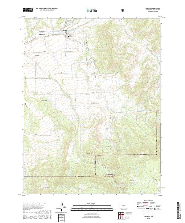 Collbran topographic map thumbnail