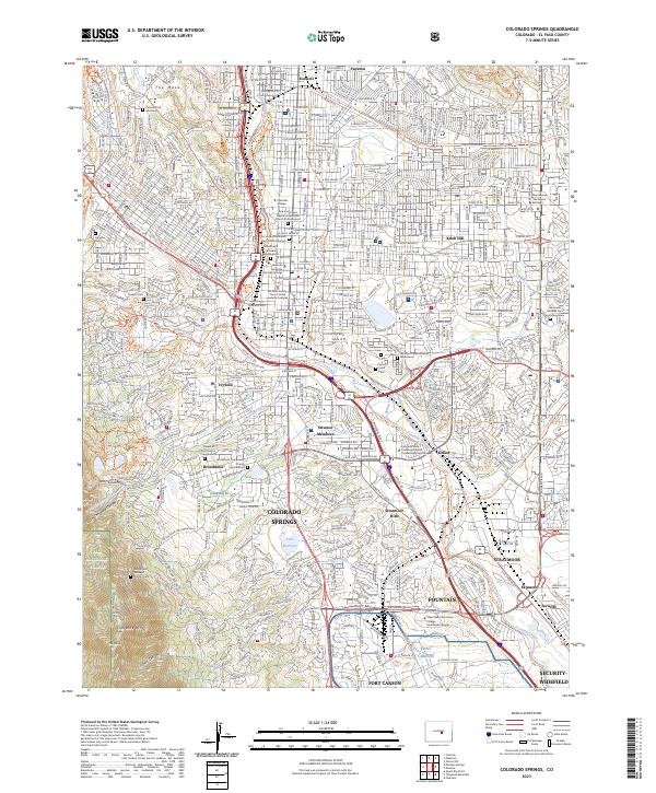 Colorado Springs topographic map thumbnail