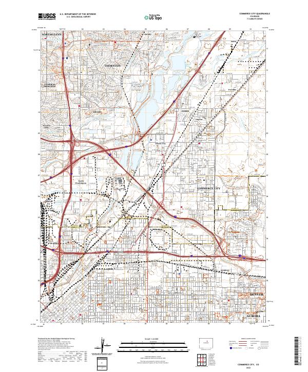 Commerce City topographic map thumbnail