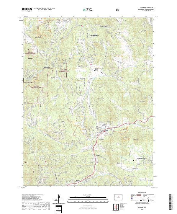 Conifer topographic map thumbnail
