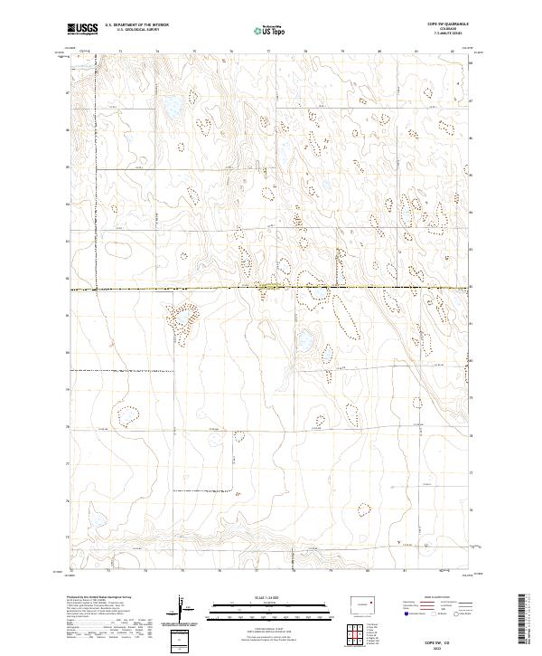 Cope SW topographic map thumbnail