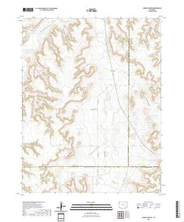 Corbin Canyon topographic map thumbnail