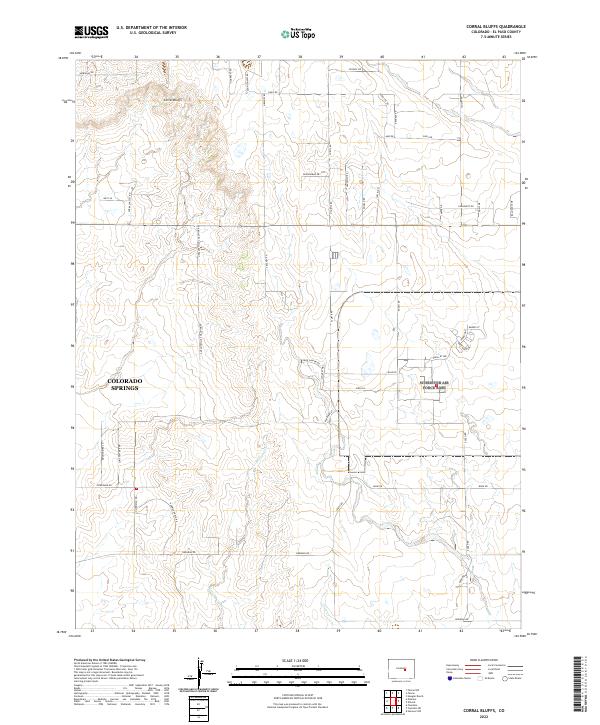 Corral Bluffs topographic map thumbnail