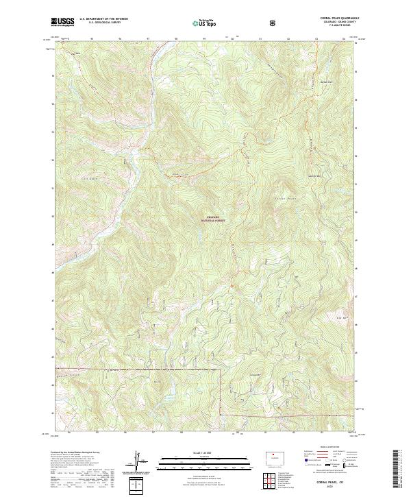 Corral Peaks topographic map thumbnail