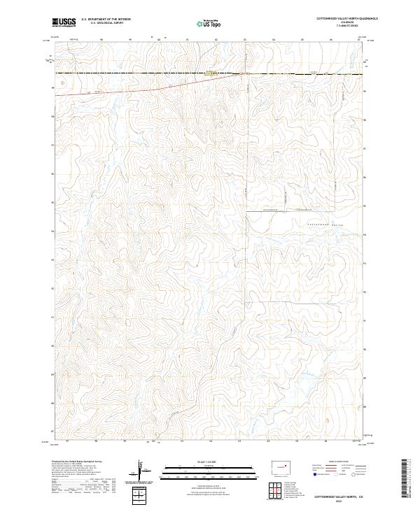 Cottonwood Valley North topographic map thumbnail