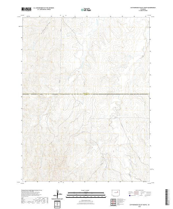 Cottonwood Valley South topographic map thumbnail