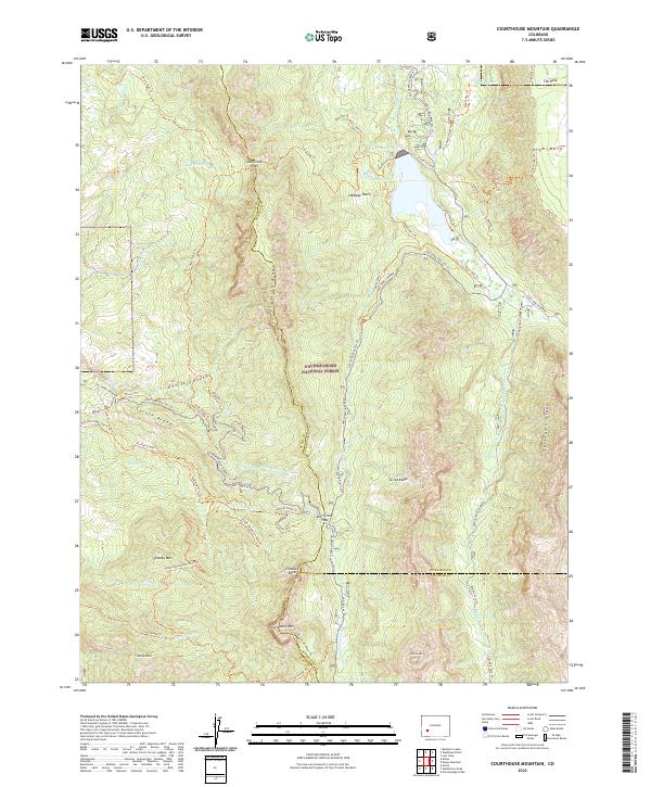 Courthouse Mountain topographic map thumbnail