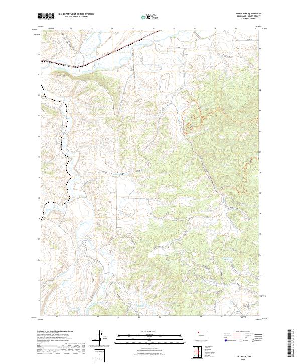 Cow Creek topographic map thumbnail