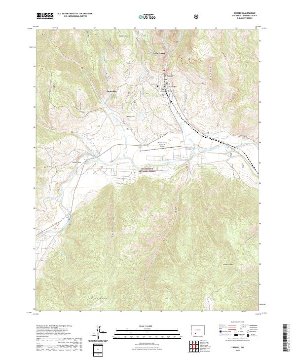 Creede topographic map thumbnail