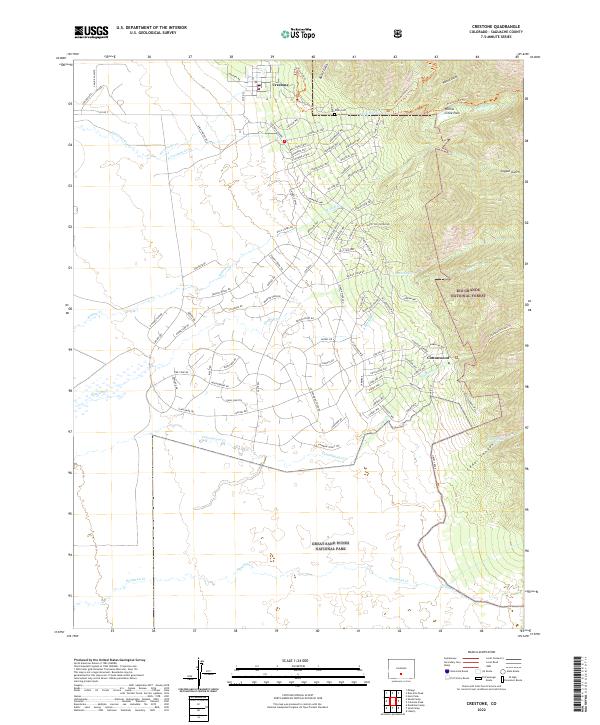Crestone topographic map thumbnail