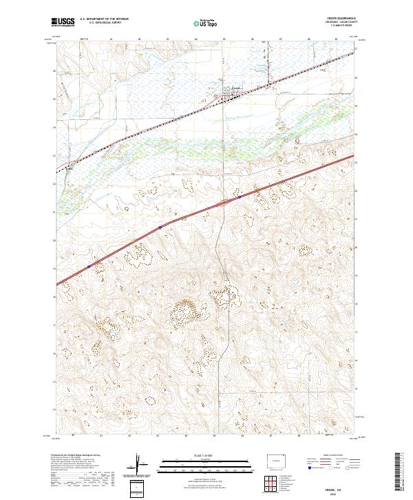 Crook topographic map thumbnail
