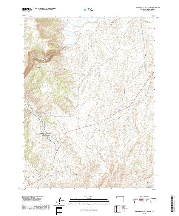 Cross Mountain Canyon topographic map thumbnail