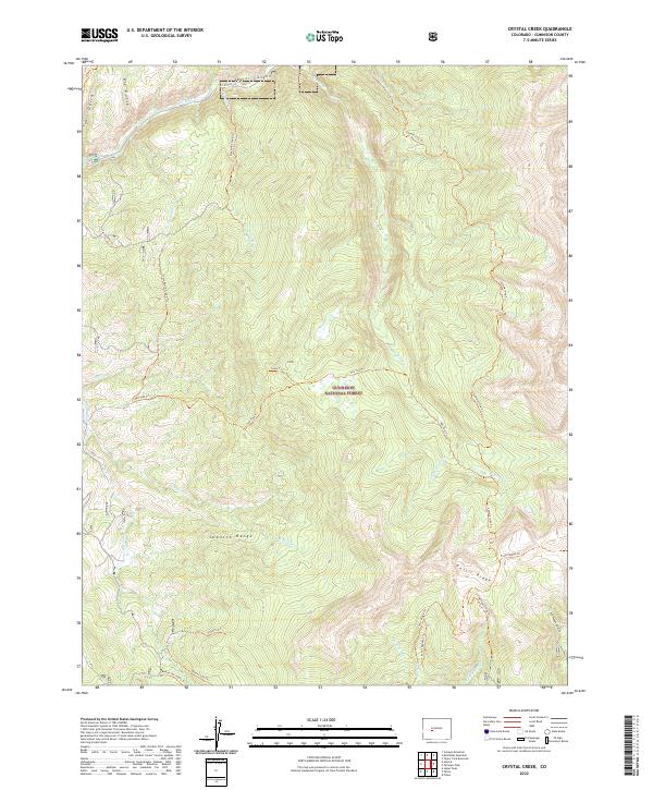 Crystal Creek topographic map thumbnail