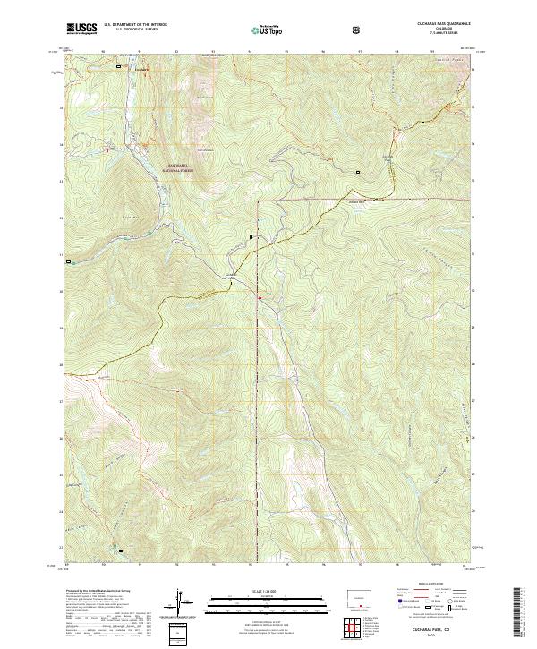 Cucharas Pass topographic map thumbnail