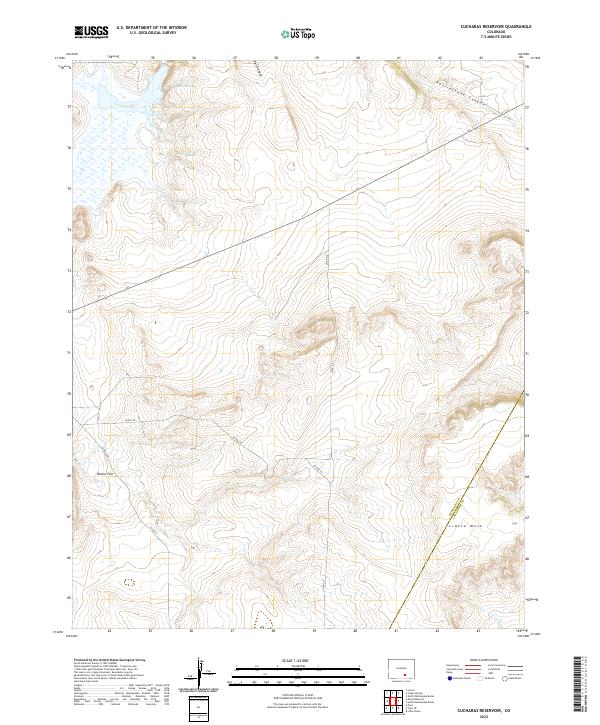 Cucharas Reservoir topographic map thumbnail