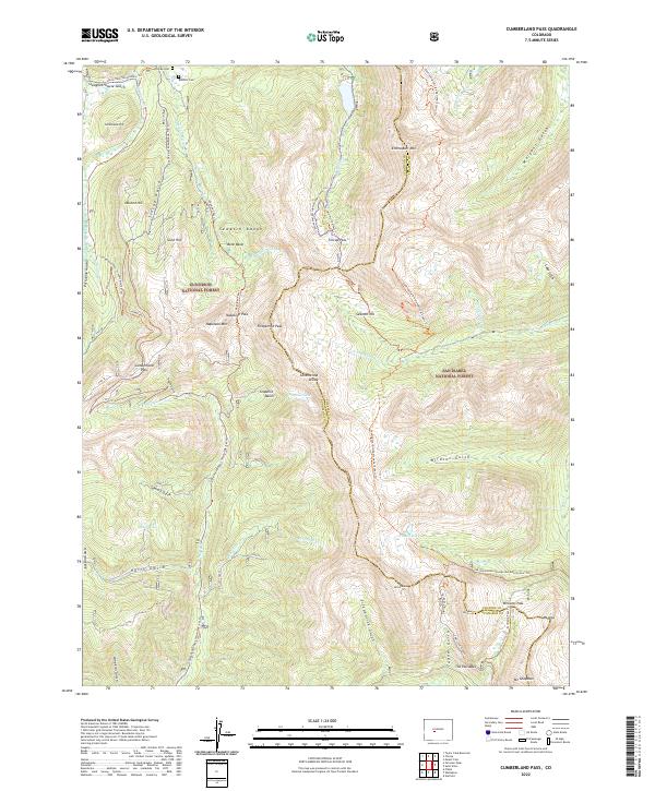 Cumberland Pass topographic map thumbnail