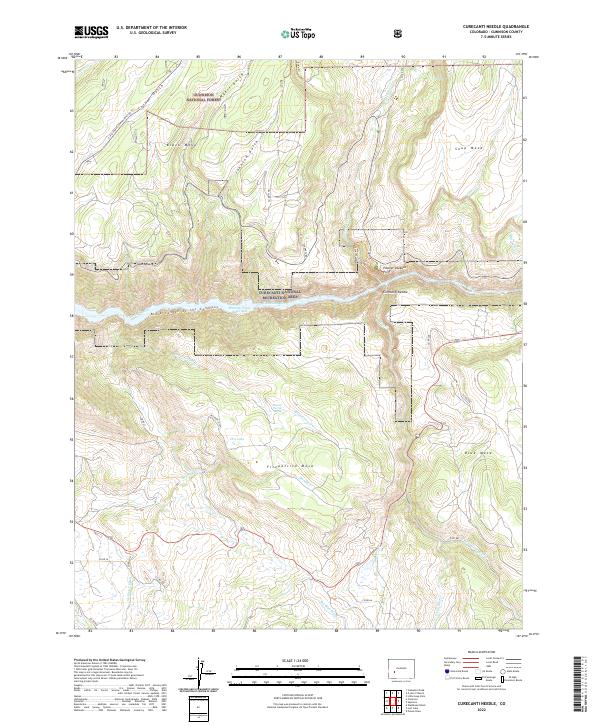 Curecanti Needle topographic map thumbnail