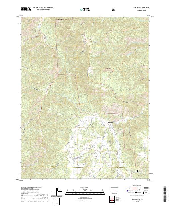 Curley Peak topographic map thumbnail
