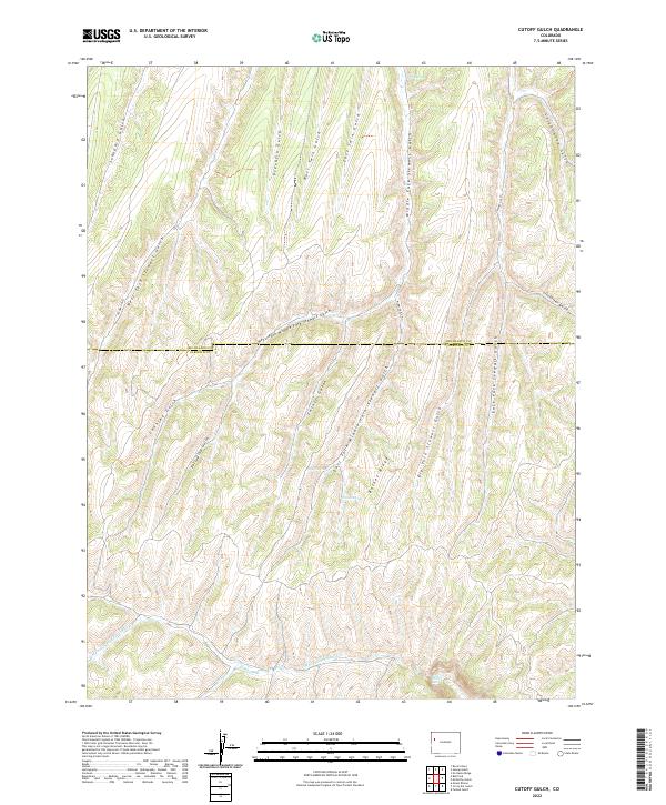 Cutoff Gulch topographic map thumbnail