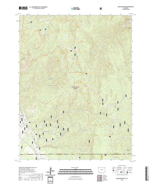Dakan Mountain topographic map thumbnail