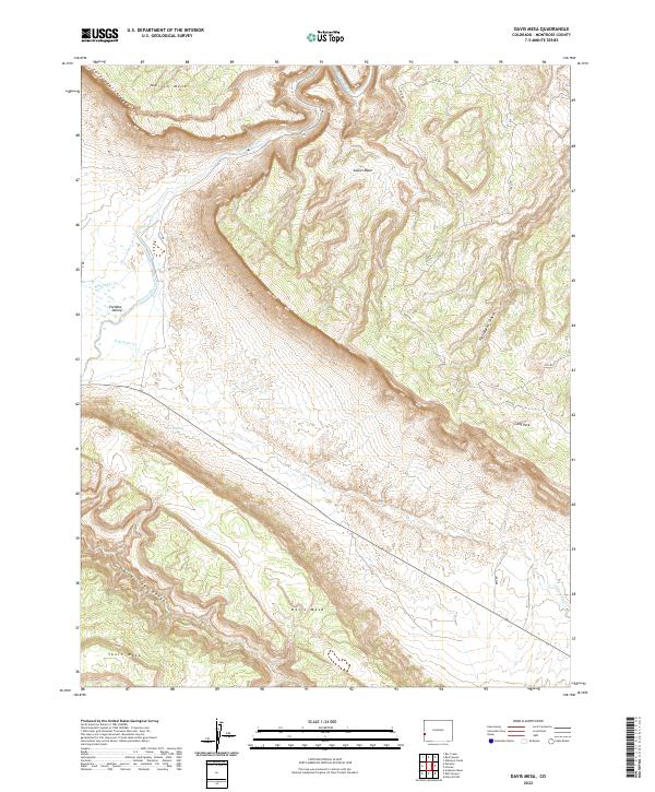 Davis Mesa topographic map thumbnail