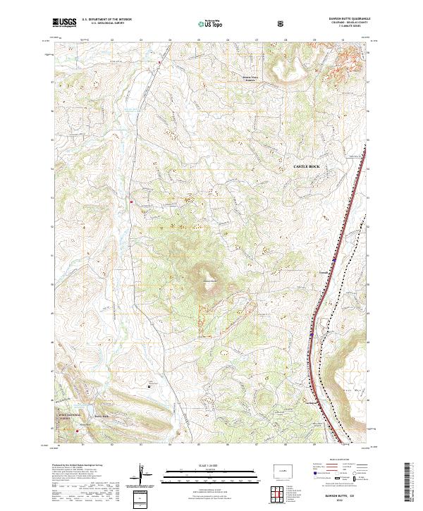 Dawson Butte topographic map thumbnail