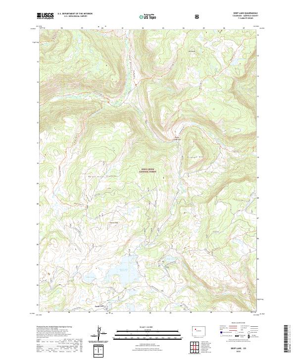Deep Lake topographic map thumbnail