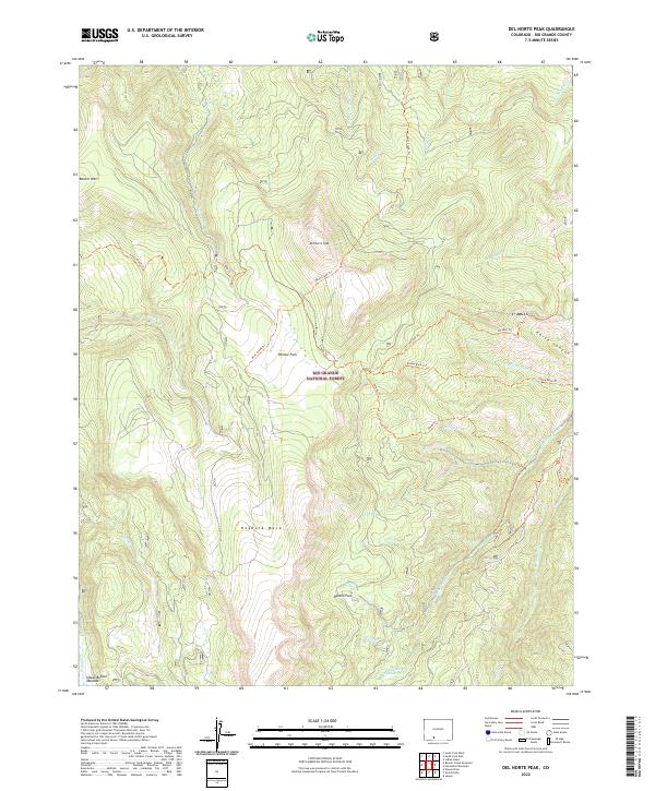 Del Norte Peak topographic map thumbnail