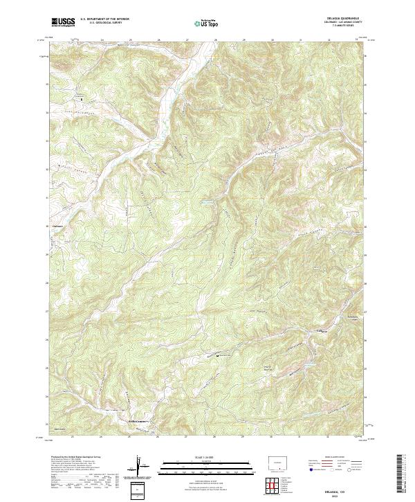 Delagua topographic map thumbnail