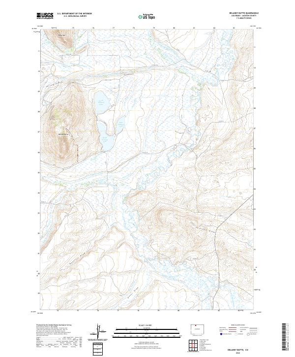 Delaney Butte topographic map thumbnail