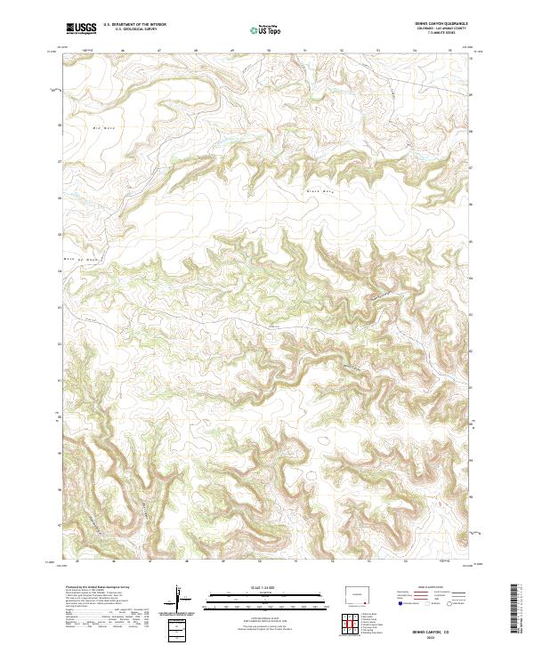 Dennis Canyon topographic map thumbnail