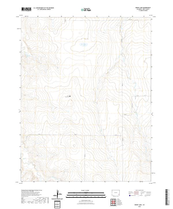 Denny Lake topographic map thumbnail