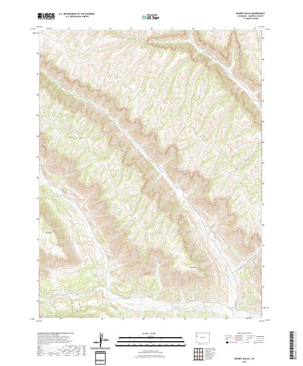 Desert Gulch topographic map thumbnail