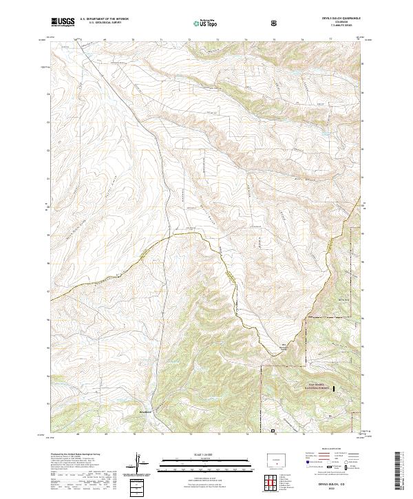 Devils Gulch topographic map thumbnail