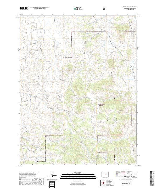 Dicks Peak topographic map thumbnail