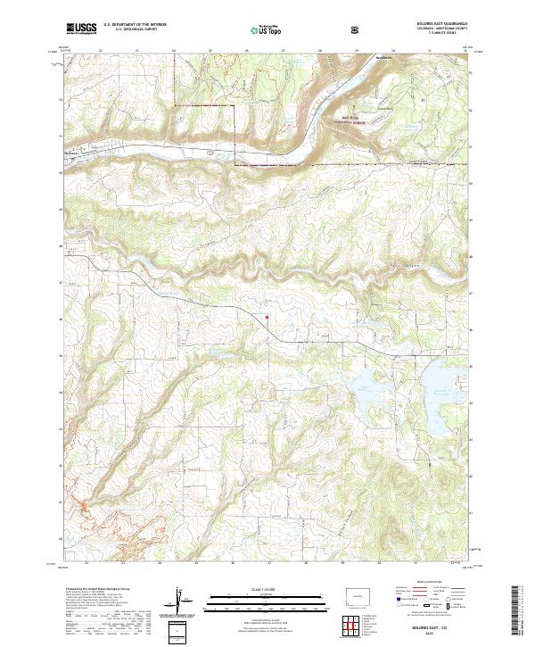 Dolores East topographic map thumbnail