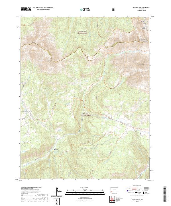 Dolores Peak topographic map thumbnail