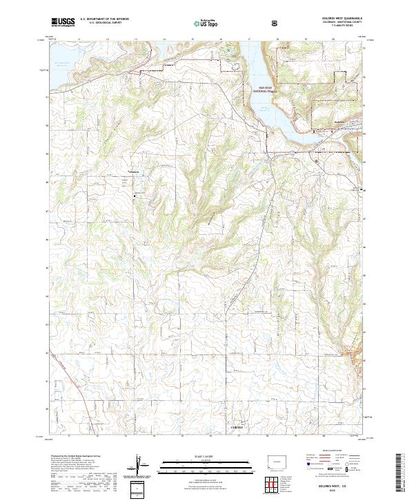 Dolores West topographic map thumbnail