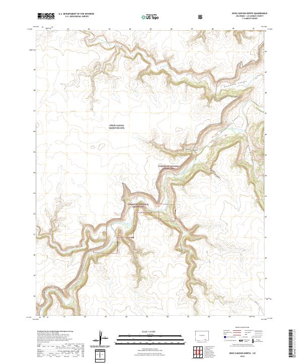 Doss Canyon North topographic map thumbnail