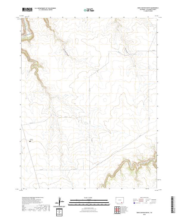 Doss Canyon South topographic map thumbnail