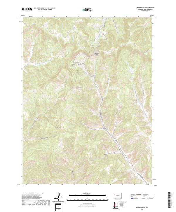 Douglas Pass topographic map thumbnail