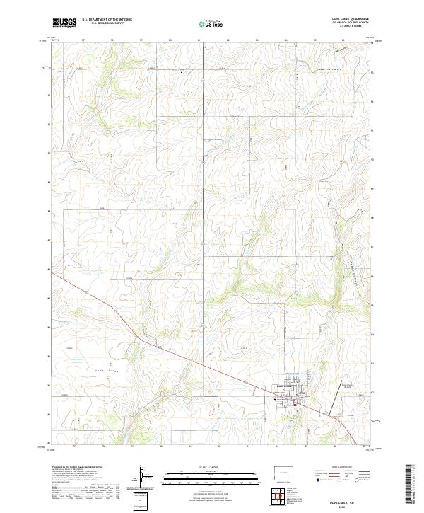 Dove Creek topographic map thumbnail