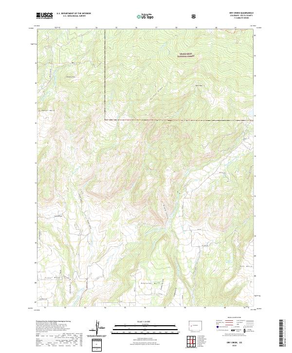 Dry Creek topographic map thumbnail