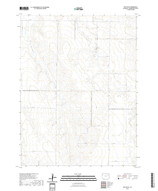 Dry Gulch topographic map thumbnail