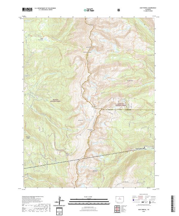 East Portal topographic map thumbnail